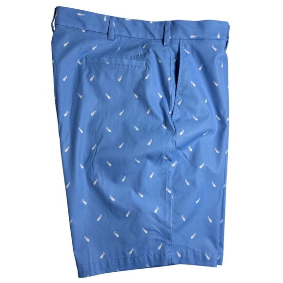 Walter Hagen Size 36 Mens Blue Golf Shorts With Pineapple Print Polyester/Spand - Picture 3 of 12